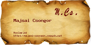 Majsai Csongor névjegykártya