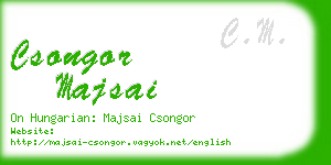 csongor majsai business card